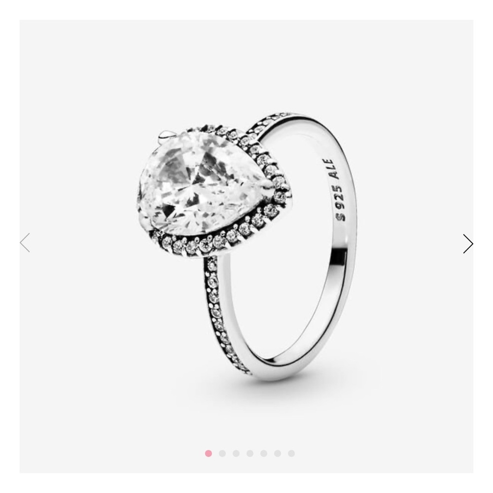 ***SOLD ON MERCARI*** PANDORA Sparkling Teardrop Halo Ring